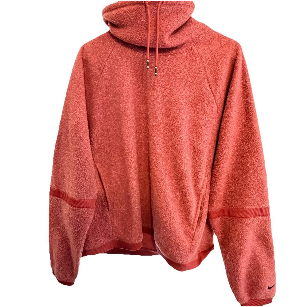 Nike Therma Fit Funnel Cowl Neck Fleece Women’s Size Medium Exercise Workout Gym